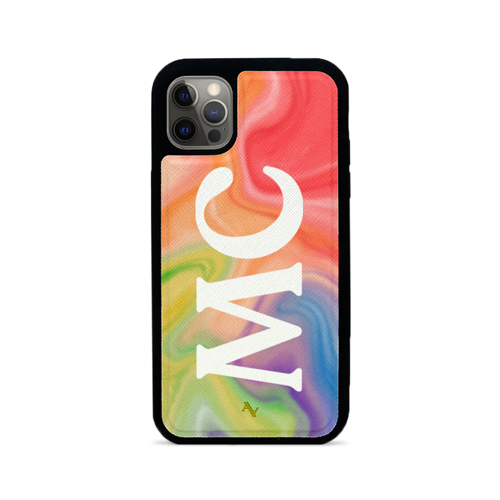 Maad Classic White Custom Leather Iphone 12 Pro Case 0377